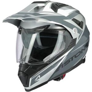 ASTONE Crossmax Ouragan Silver  Casco Trail Con Gafas