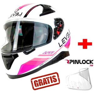 LEVEL Lft1 Alizze Rosa Con Gafas + Pinlock Gratis Casco Integral