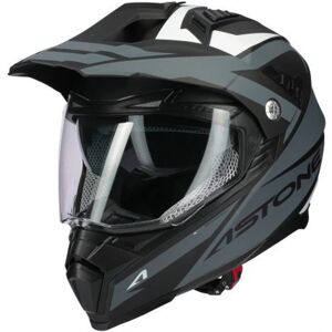 ASTONE Crossmax Ouragan Dg Negro/gris Mate Casco Trail Con Gafas