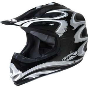 NZI Casco Motocross  Hx Cannon Bsw Negro Plata