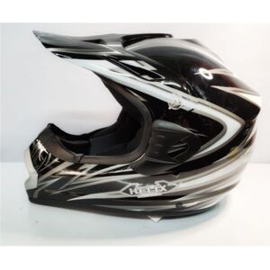 NZI Casco Motocross  Hx Cannon Bs Negro Plata