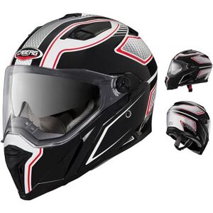 CABERG Casco  Stunt Blade Negro Rojo Con Gafas