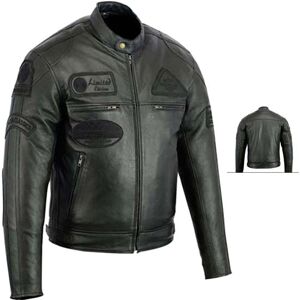 BSTAR Chaqueta Moto Piel Cuero  Urbano Negra