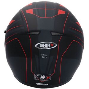 SHIRO Casco moto integral  sh600 negro/rojo mate xs