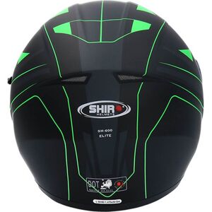 SHIRO Casco moto integral  sh600 negro/verde mate l