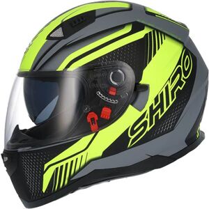 SHIRO Casco moto integral  sh881 negro/amarillo xs