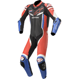 Alpinestars Mono de cuero  Honda GP Pro V2 Negro-Rojo-Azul