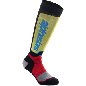 Alpinestars Calcetines de Cross  Plus Negro-Rojo-Azul Claro