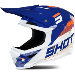 Shot Race Gear Casco de Cross Shot Furious Camo Camuflaje-Azul Marino-Naranja