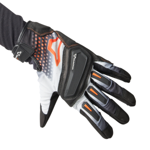 Macna Guantes de Moto  Jugo Negro-Blanco-Naranja