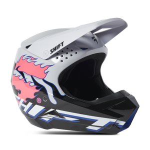 Shift Casco de Cross  White Label Burntable Gris-Negro