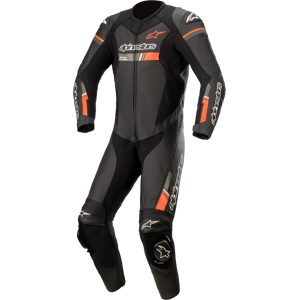 Alpinestars Mono de cuero  GP Force Chaser Negro-Naranja Fluo