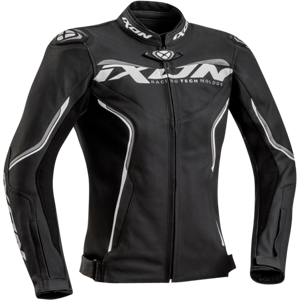 Ixon Chaqueta de Moto para Mujer  Trinity Negro-Blanco-Gris