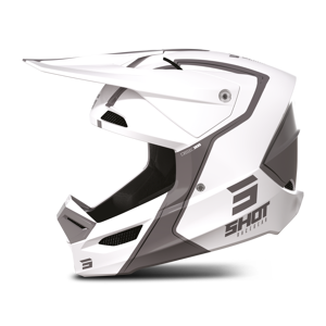 Shot Race Gear Casco de Cross Shot Furious Reflex Blanco