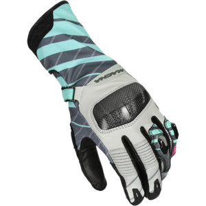 Macna Guantes de Moto Mujer  Krown Negro-Verde Menta