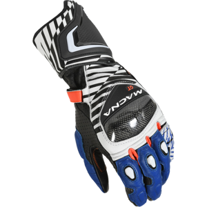 Macna Guantes de Moto  GT Blanco-Azul