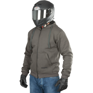 Course Chaqueta con capucha de Moto  Refuerzo Aramida Gris