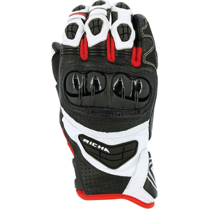 Richa Guantes de Moto  Stealth Negro-Blanco-Rojo