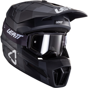 Leatt Casco de Cross con Gafas  Kit Moto 3.5 V24 Negro