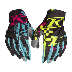 KLIM Guantes de Cross  XC Lite Caos Digital Negro-Amarillo