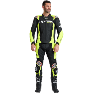 Ixon Chaqueta de Moto  Vortex 3 Jkt Negro-Amarillo Neón