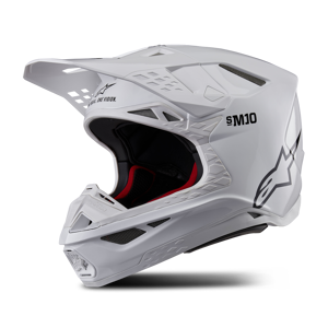 Alpinestars Casco de Cross  Supertech S-M10 Solid Blanco