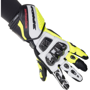 Spidi Guantes de Moto  Carbo Track Evo Negro-Amarillo Fluo