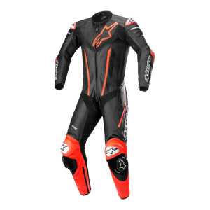 Alpinestars Mono de Cuero  Fusion Negro-Rojo