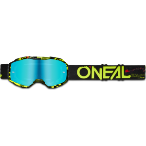 O'Neal Gafas de Cross Niño  B-10 Attack Negro-Amarillo Neón-Azul Radio