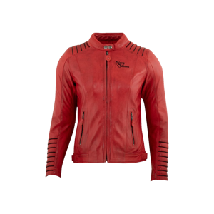 Rusty Stitches Chaqueta de Moto para Mujer  Amanda Rojo-Negro