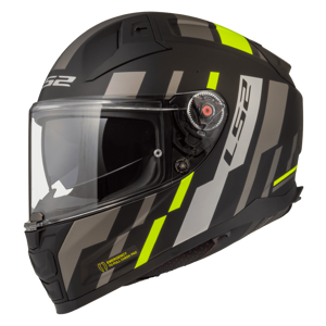 LS2 Casco Integral  FF353 Rapid II Rokku Negro Mate-HiVis-Amarillo