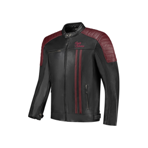 Rusty Stitches Chaqueta de Moto  Cooper Negro-Granate