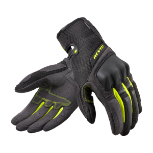 REV'IT! Guantes de Moto  Volcano Mujer Negro-Amarillo Neón