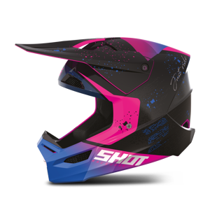 Shot Race Gear Casco de Cross Shot Furious Matrix Morado