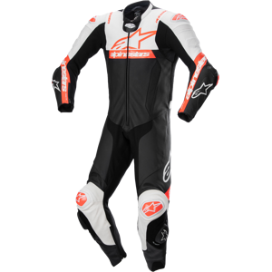 Alpinestars Mono de Moto  Missile V2 Ward 1 PC Negro-Blanco-Rojo Fluo