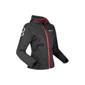 Bering Chaqueta de Moto Mujer  Profil Negro-Rojo