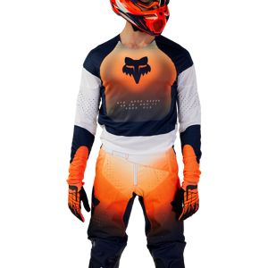 FOX Camiseta de Cross  360 Revise Azul Marino-Naranja