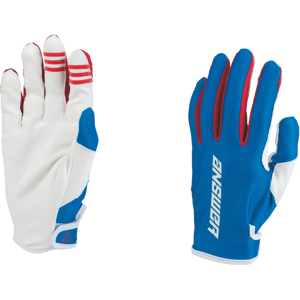 Answer Racing Guantes de Cross Answer Ascent Rojo-Blanco-Azul