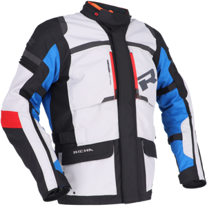 Richa Chaqueta de Moto  Brutus GTX Gris-Azul-Rojo