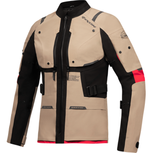 Ixon Chaqueta de Moto Mujer  M-SKEID Arena-Negro-Rojo