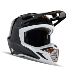 FOX Casco de Cross  V3 RS Optical Negro-Blanco