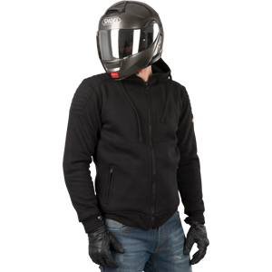 Course Chaqueta con capucha de Moto  Hero Refuerzo Aramida Negra