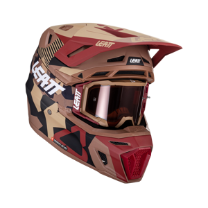 Leatt Casco de Cross con Gafas  Kit Moto 8.5 V24 Rubí