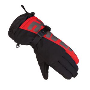 Raven Guantes de Moto de Nieve  Shredder Negro-Rojo