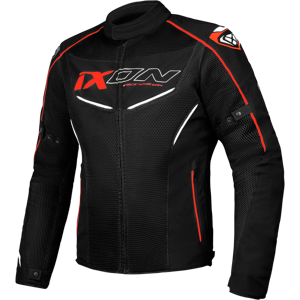 Ixon Chaqueta de Moto  Flicker Negro-Blanco-Rojo