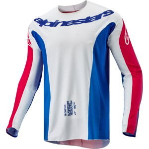 Alpinestars Camiseta de Cross  Techstar Pneuma Azul-Rojo Marte-Blanco