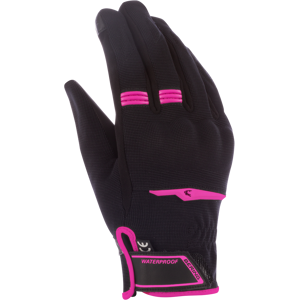 Bering Guantes de Moto Mujer  Borneo EVO Negro-Fúcsia