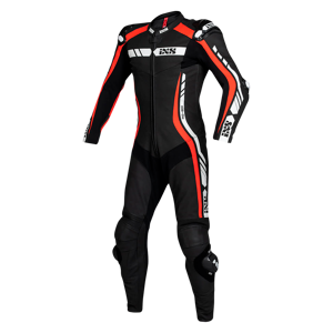 iXS Mono de cuero  RS-800 Negro-Rojo-Blanco