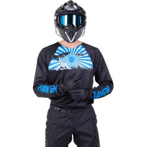 Raven Camiseta de Cross  Rival Challenger Negro-Azul