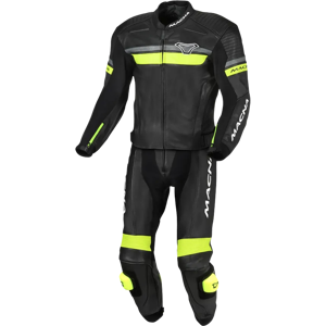 Macna Mono de Cuero de Moto  Diabro 2 Piezas Negro-Amarillo Fluo